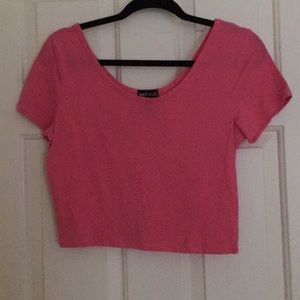 Hot pink crop top